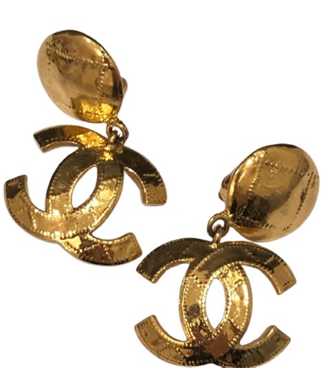 chanel dangling earrings gold|most collectible Chanel earrings.